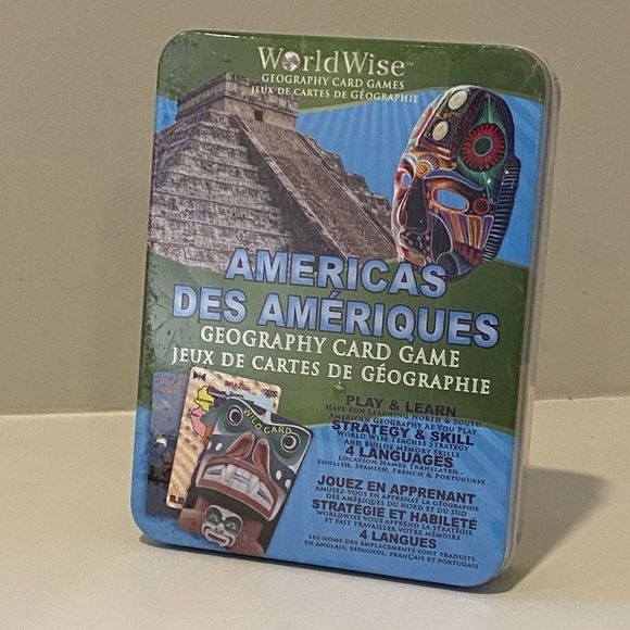 WorldWise America’s Geography Card Game Ages 8+ {AA} - Picture 1 of 3